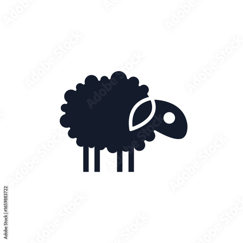 sheep abstract logo modern style