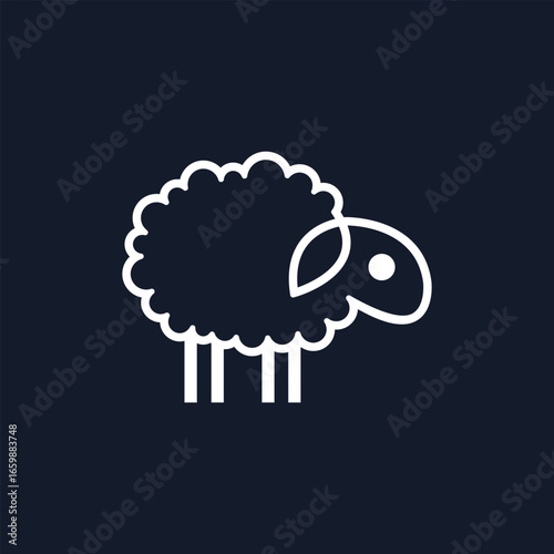 sheep abstract logo modern style