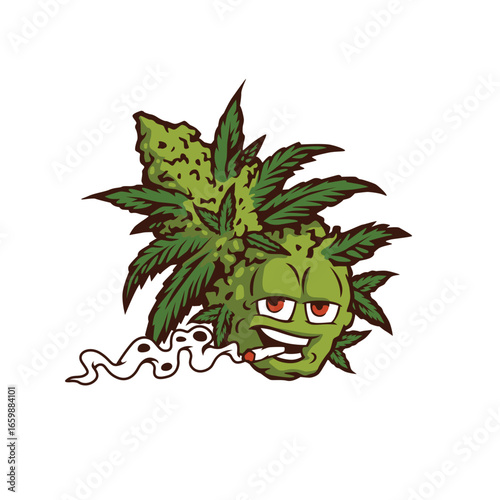 weed abstract logo modern style