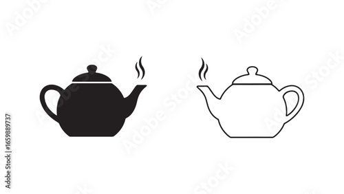 Teapot icon with transparent background
