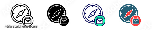 Career Compass  Icon Set Multiple Style Collection