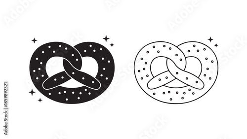 Pretzel icon with transparent background