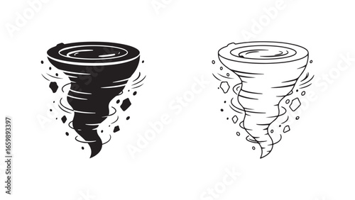 Twister storm with transparent background