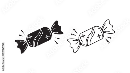 Wrapped candy icon with transparent background