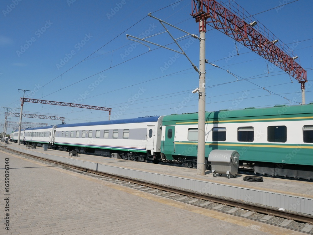 Naklejka premium ウズベキスタンの寝台列車
