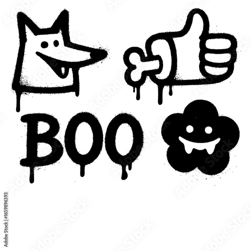 Graffiti Style Halloween Icons