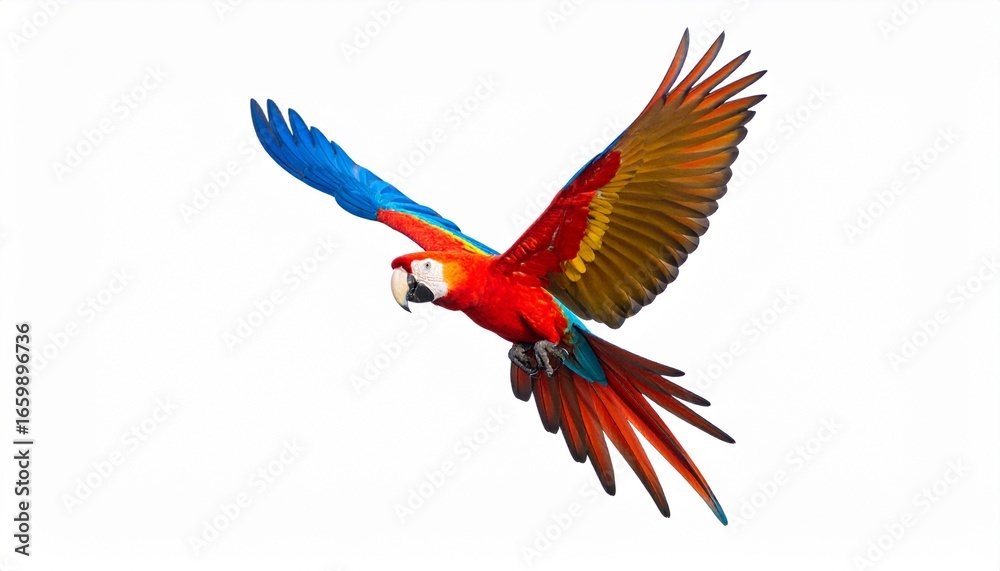 Obraz premium parrot on the white 