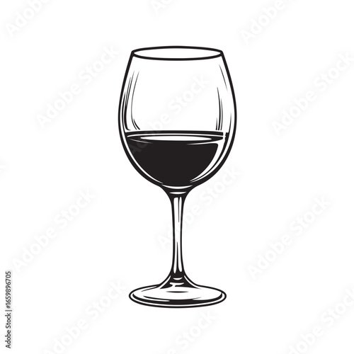 wine glass silhouette, wine glass vector illustrations, wine glass icon silhouette vector illustration