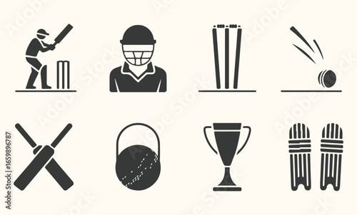 A set of vector silhouettes of people with tools and drinks, including coffee, tea, and cocktails, designed as icons