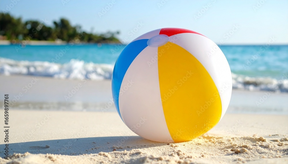 Obraz premium beach ball on the beach