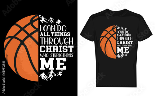 Christian Basketball Player Silhouette Design for Men Boys and Kids with Religious Themes Suitable for Gifts and Apparel silhouette