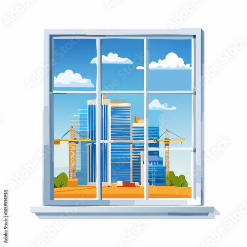 An open window with a view of the sky and clouds, creating a sense of freedom and new possibilities