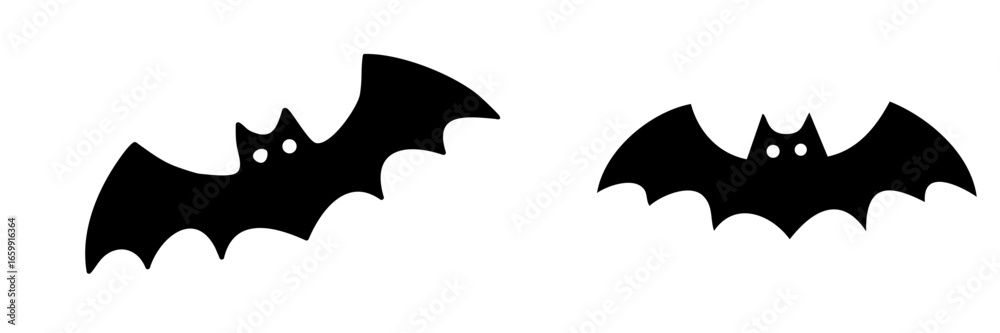 Fototapeta premium halloween bat vector,black silhouette of bats,black and white