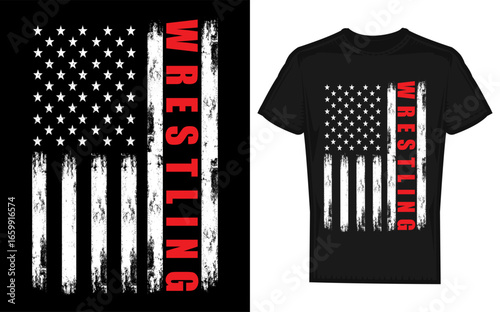 Cool Wrestling USA Design for Men Women and Wrestling Coaches