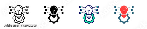 Innovation Hub  Icon Set Multiple Style Collection