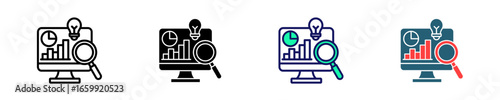 Smart Analytics  Icon Set Multiple Style Collection