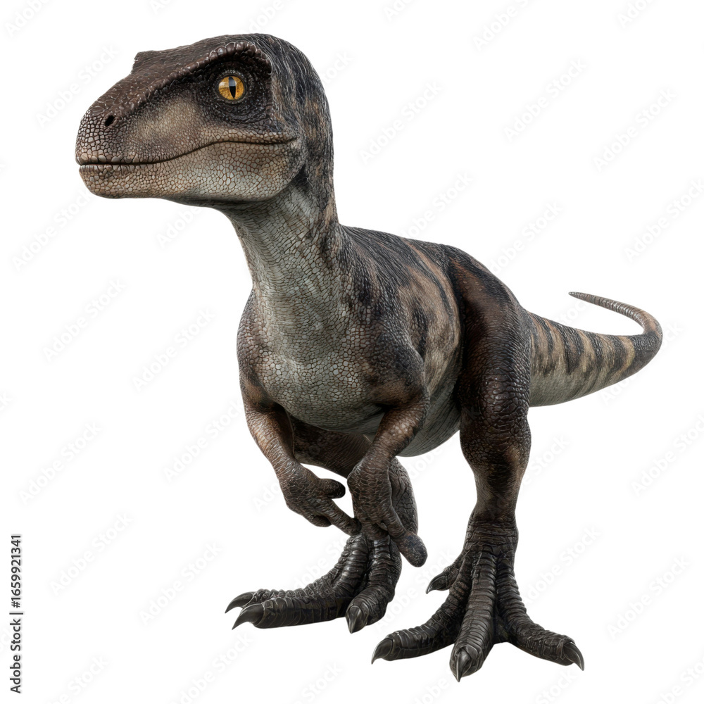 Obraz premium Velociraptor dinosaur isolated on transparent background