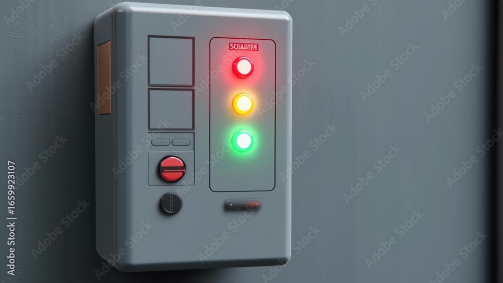 Control panel lights indicate operation status at machinery location Control panel lights indicate operation status at machinery location