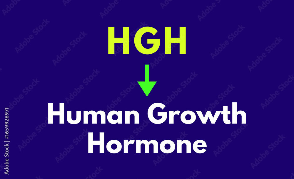Fototapeta premium HGH Meaning, Human Growth Hormone