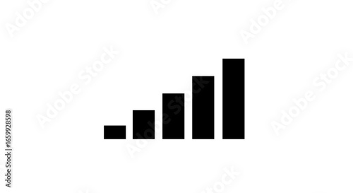 Free Download Minimalist black bar chart icon on white background for business - GFXLoad
