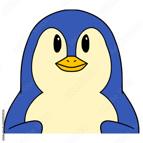 penguin illustration hand drawn isolated vector