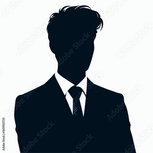 vector illustration of bussines men silhouette