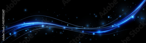 Abstract lines.Neon lines of speed and fast wind. effect of moving at the speed of light. Blue glow effect. Magic shiny line. Neon. Background.	