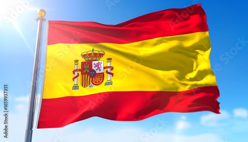 flag of spain waving