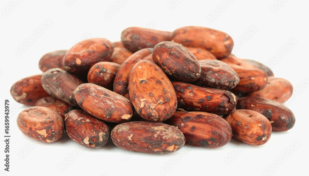 A pile of raw peanuts isolated on a white background highlighting their natural texture and rich nutritional value A pile of raw peanuts isolated on a white background highlighting their natural texture and rich nutritional value