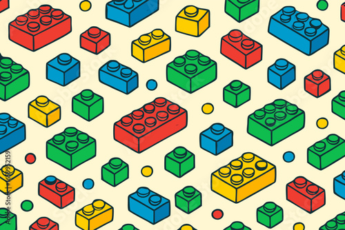Playful seamless pattern featuring happy moon faces, falling raindrops, and twinkling stars