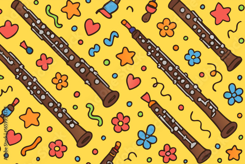 Cute Cartoon Trilobite Pattern Seamless Background