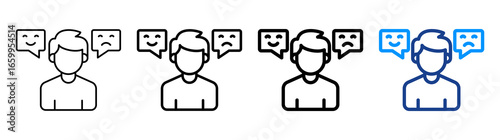 Attribution Icon Different Style Outline Collection Set