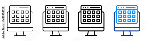 Online Application Icon Different Style Outline Collection Set