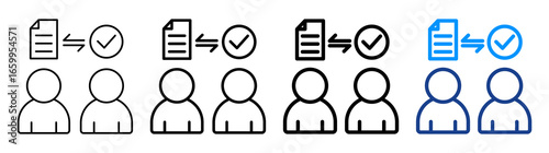 Assign Icon Different Style Outline Collection Set