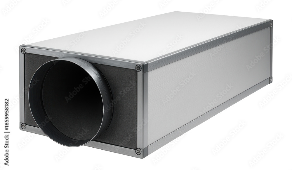 Obraz premium Pre-insulated phenolic foam duct block for energy-efficient air distribution.