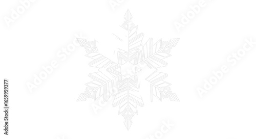 Intricate crystalline snowflake design symbolizing winter's delicate beauty and natural symmetry