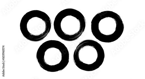 Five bold black rings in a dynamic formation evoke unity, community, and a sense of striving for excellence.