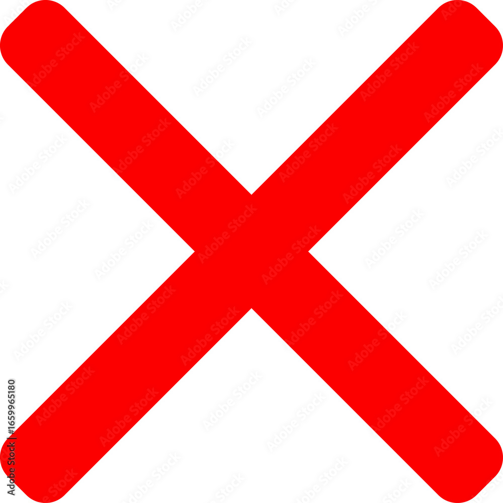 Obraz premium red cross mark icon design.
