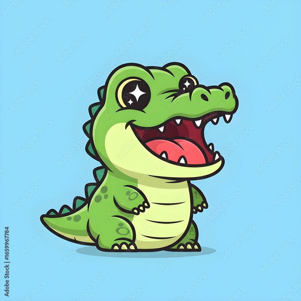 Obraz premium Happy Little Crocodile