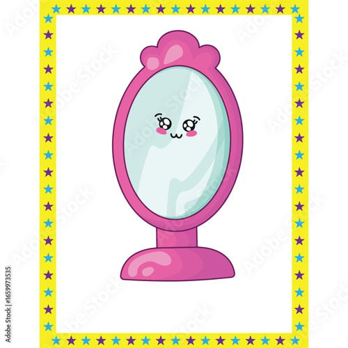 Classroom decoration vector art for kids mirror