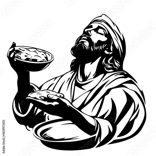 Master baker presenting freshly baked bread and pastries with enthusiasm and pride