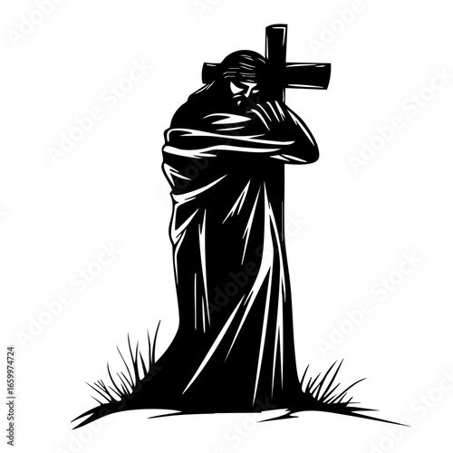 Embracing the cross in faithful reflection during moments of solitude and contemplation