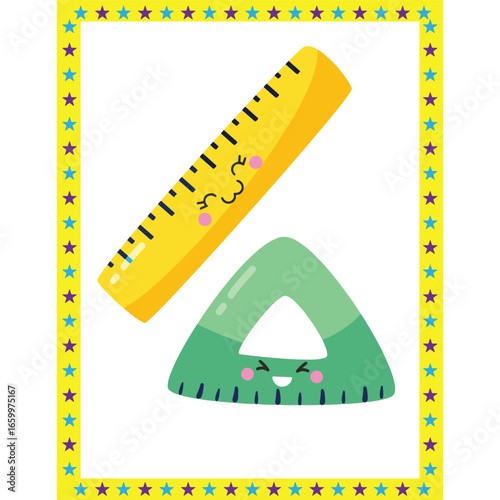 Classroom decoration vector art for kids scale ruler