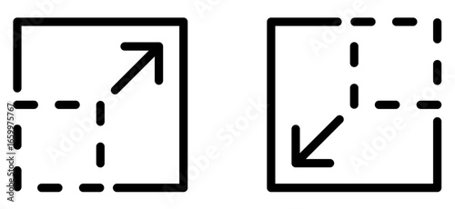full screen and full screen exit icon