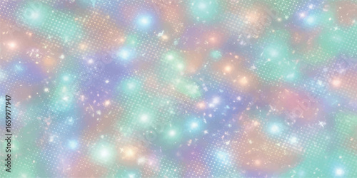 Pastel colorful abstract background with sparkling lights and bokeh