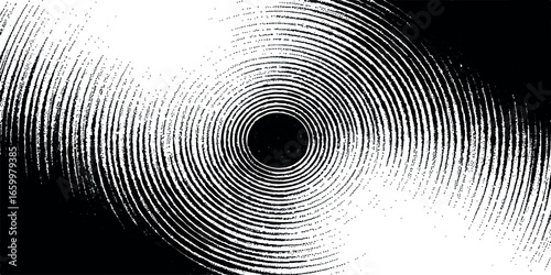Concentric circular abstract vortex pattern with black center