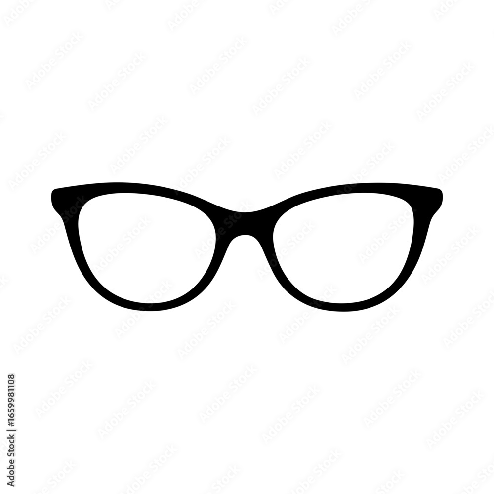 Fototapeta premium Glasses silhouette icon , eyeglasses frames .Vector