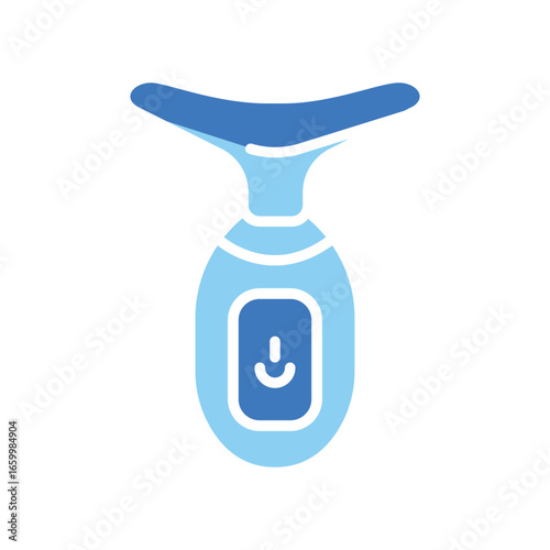 ultrasonic facial massager color flat icon for digital and print projects.