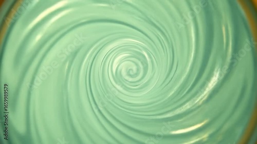 Wallpaper Mural Mesmerizing Circular Motion: Abstract Spiral Design with Gentle Green Tones Torontodigital.ca