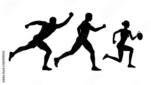 Athletes running in a race sport competition